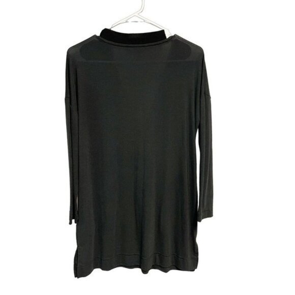 Banana Republic Cruella Black n White Outfit Tunic Supersoft V Neck Blouse Small - Picture 3 of 9